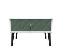 Ready Assembled 2 U Toledo 1 Drawer Wide Side Table (Ready Assembled) in Green Ready Assembled 2 U Green