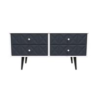 Ready Assembled 2 U Toledo 4 Drawer Bed Box (Ready Assembled) in Dark Blue Ready Assembled 2 U Dark Blue