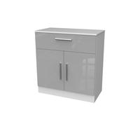 Ready Assembled 2 U Trent 1 Drawer 2 Door Sideboard (Ready Assembled) in Mid Grey | Size: Medium Ready Assembled 2 U Mid Grey Medium