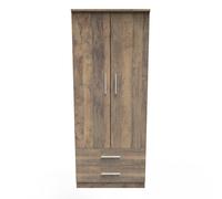 Ready Assembled 2 U Trent 2 Door 2 Drawer Wardrobe (Ready Assembled) in Dark Brown Ready Assembled 2 U Dark Brown