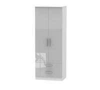 Ready Assembled 2 U Trent 2 Door 2 Drawer Wardrobe (Ready Assembled) in Mid Grey Ready Assembled 2 U Mid Grey