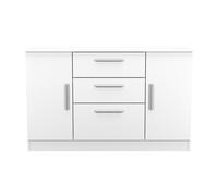 Ready Assembled 2 U Trent 2 Door 3 Drawer Sideboard (Ready Assembled) in White Ready Assembled 2 U White