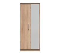 Ready Assembled 2 U Trent 2 Door Mirrored Wardrobe (Ready Assembled) in Light Oak Ready Assembled 2 U Light Oak