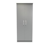 Ready Assembled 2 U Trent 2 Door Wardrobe (Ready Assembled) in Dark Grey Ready Assembled 2 U Dark Grey