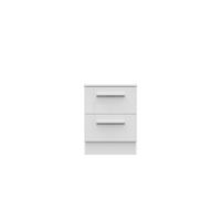 Ready Assembled 2 U Trent 2 Drawer Bedside Cabinet (Ready Assembled) in White Ready Assembled 2 U White