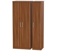 Ready Assembled 2 U Trent 3 Door Wardrobe (Ready Assembled) in Walnut Ready Assembled 2 U Walnut