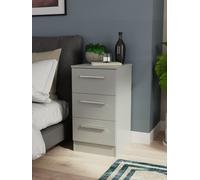 Ready Assembled 2 U Trent 3 Drawer Bedside (Ready Assembled) in Dark Grey | Size: Small Ready Assembled 2 U Dark Grey Small