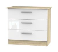 Ready Assembled 2 U Trent 3 Drawer Chest (Ready Assembled) in White Ready Assembled 2 U White