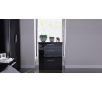 Ready Assembled 2 U Trent 3 Drawer Deep Chest (Ready Assembled) in Black Ready Assembled 2 U Black