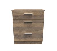 Ready Assembled 2 U Trent 3 Drawer Deep Chest (Ready Assembled) in Dark Brown Ready Assembled 2 U Dark Brown