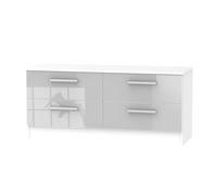 Trent 4 Drawer Bed Box In Grey & White (Ready Assembled)