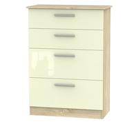 Ready Assembled 2 U Trent 4 Drawer Deep Chest (Ready Assembled) in Cream Ready Assembled 2 U Cream