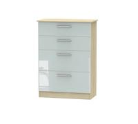 Ready Assembled 2 U Trent 4 Drawer Deep Chest (Ready Assembled) in Grey Ready Assembled 2 U Grey