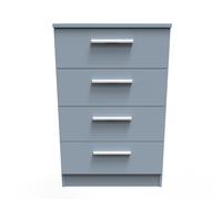 Ready Assembled 2 U Trent 4 Drawer Midi Chest (Ready Assembled) in Light Blue Ready Assembled 2 U Light Blue