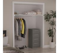 Ready Assembled 2 U Trent 4 Drawer Tallboy (Ready Assembled) in Dark Grey | Size: Small Ready Assembled 2 U Dark Grey Small