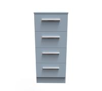 Trent 4 Drawer Tallboy In Denim (Ready Assembled)