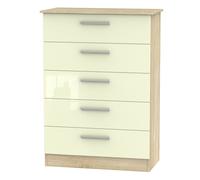 Ready Assembled 2 U Trent 5 Drawer Chest (Ready Assembled) in Cream Ready Assembled 2 U Cream