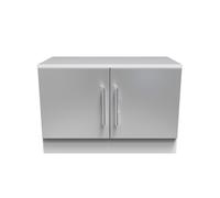 Ready Assembled 2 U Trent Compact 2 Door TV & Media Unit (Ready Assembled) in Mid Grey | Size: Medium Ready Assembled 2 U Mid Grey Medium