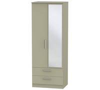 Ready Assembled 2 U Trent Tall 2 Door 2drw Mirrored Wardrobe (Ready Assembled) in Light Brown Ready Assembled 2 U Light Brown