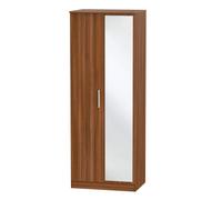 Ready Assembled 2 U Trent Tall 2 Door Mirrored Wardrobe (Ready Assembled) in Walnut Ready Assembled 2 U Walnut