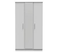 Ready Assembled 2 U Trent Tall Triple Mirror Wardrobe (Ready Assembled) in Mid Grey Ready Assembled 2 U Mid Grey