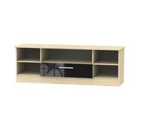 Ready Assembled 2 U Trent Wide 1 Drawer TV & Media Unit (Ready Assembled) in Black Ready Assembled 2 U Black