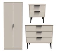 Ready Assembled 2 U Tulsa 3 Piece Bedroom Furniture pack (Ready Assembled) in Taupe | Size: Large Ready Assembled 2 U Taupe Large