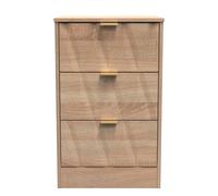 Ready Assembled 2 U Washington 3 Drawer Bedside Cabinet (Ready Assembled) in Light Oak Ready Assembled 2 U Light Oak