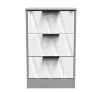 Ready Assembled 2 U Washington 3 Drawer Bedside Cabinet (Ready Assembled) Ready Assembled 2 U Multicolor