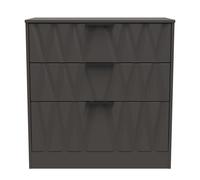 Ready Assembled 2 U Washington 3 Drawer Deep Chest (Ready Assembled) in Dark Grey Ready Assembled 2 U Dark Grey