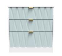 Ready Assembled 2 U Washington 3 Drawer Deep Chest (Ready Assembled) in Duck Egg Blue Ready Assembled 2 U Duck Egg Blue