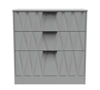 Ready Assembled 2 U Washington 3 Drawer Deep Chest (Ready Assembled) in Grey Ready Assembled 2 U Grey