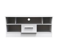 Ready Assembled 2 U Windsor 1 Drawer TV & Media Unit (Ready Assembled) in White Ready Assembled 2 U White