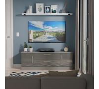Ready Assembled 2 U Windsor 2 Door 2 Drawer Superwide TV Unit (Ready Assembled) in Dark Grey Ready Assembled 2 U Dark Grey