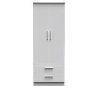 Ready Assembled 2 U Windsor 2 Door 2 Drawer Wardrobe (Ready Assembled) in Mid Grey Ready Assembled 2 U Mid Grey