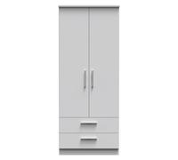 Ready Assembled 2 U Windsor 2 Door 2 Drawer Wardrobe (Ready Assembled) in Mid Grey Ready Assembled 2 U Mid Grey