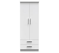 Ready Assembled 2 U Windsor 2 Door 2 Drawer Wardrobe (Ready Assembled) in White Ready Assembled 2 U White