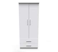 Ready Assembled 2 U Windsor 2 Door 2 Drawer Wardrobe (Ready Assembled) in White Ready Assembled 2 U White