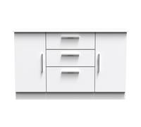 Ready Assembled 2 U Windsor 2 Door 3 Drawer Sideboard (Ready Assembled) in White Ready Assembled 2 U White