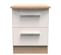 Ready Assembled 2 U Windsor 2 Drawer Bedside Cabinet (Ready Assembled) in Beige Ready Assembled 2 U Beige