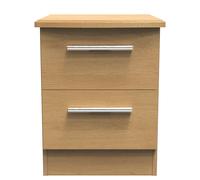Ready Assembled 2 U Windsor 2 Drawer Bedside Cabinet (Ready Assembled) in Light Brown Ready Assembled 2 U Light Brown
