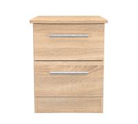 Ready Assembled 2 U Windsor 2 Drawer Bedside Cabinet (Ready Assembled) in Light Oak Ready Assembled 2 U Light Oak