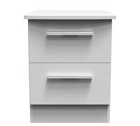 Ready Assembled 2 U Windsor 2 Drawer Bedside Cabinet (Ready Assembled) in Mid Grey Ready Assembled 2 U Mid Grey