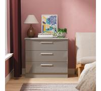 Ready Assembled 2 U Windsor 3 Drawer Chest (Ready Assembled) in Dark Grey Ready Assembled 2 U Dark Grey