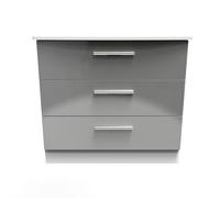Ready Assembled 2 U Windsor 3 Drawer Chest (Ready Assembled) in Light Grey Ready Assembled 2 U Light Grey