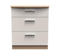 Ready Assembled 2 U Windsor 3 Drawer Deep Chest (Ready Assembled) in Beige Ready Assembled 2 U Beige