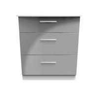 Ready Assembled 2 U Windsor 3 Drawer Deep Chest (Ready Assembled) in Light Grey Ready Assembled 2 U Light Grey
