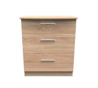 Ready Assembled 2 U Windsor 3 Drawer Deep Chest (Ready Assembled) in Light Oak Ready Assembled 2 U Light Oak