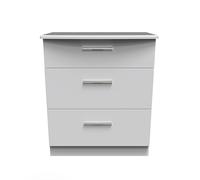 Ready Assembled 2 U Windsor 3 Drawer Deep Chest (Ready Assembled) in White Ready Assembled 2 U White