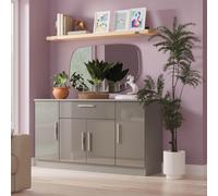 Ready Assembled 2 U Windsor 4 Door 1 Drawer Wide Unit (Ready Assembled) in Dark Grey Ready Assembled 2 U Dark Grey